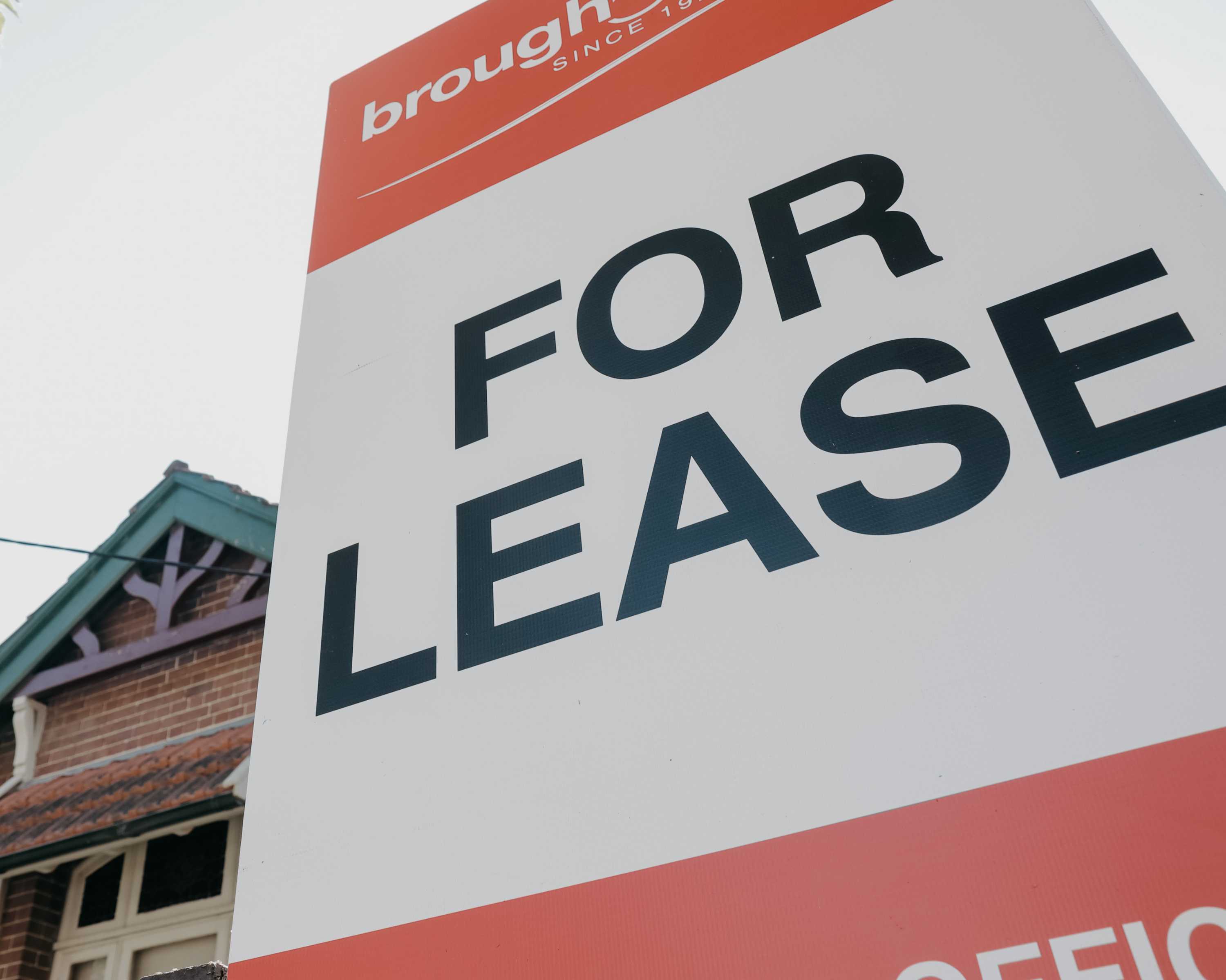 A for lease sign outside a federation era house.